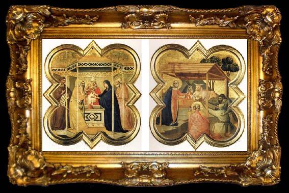 framed  GADDI, Taddeo The Adoration of the Shepherds, ta009-2